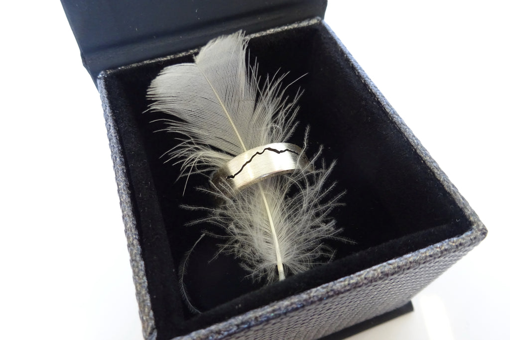Handmade to order custom mountain rings by Michelle Lenae Jewelry