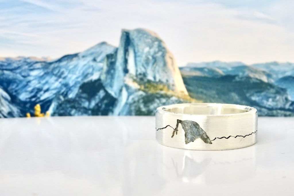 Custom Half Dome Summit Inlay Summit Ring featuring your choice of inlay