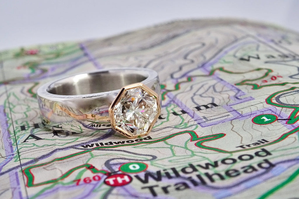 Heirloom-Gold-Inlay-Mountain-Ring-recycled-platinum-with-diamond-solitaire