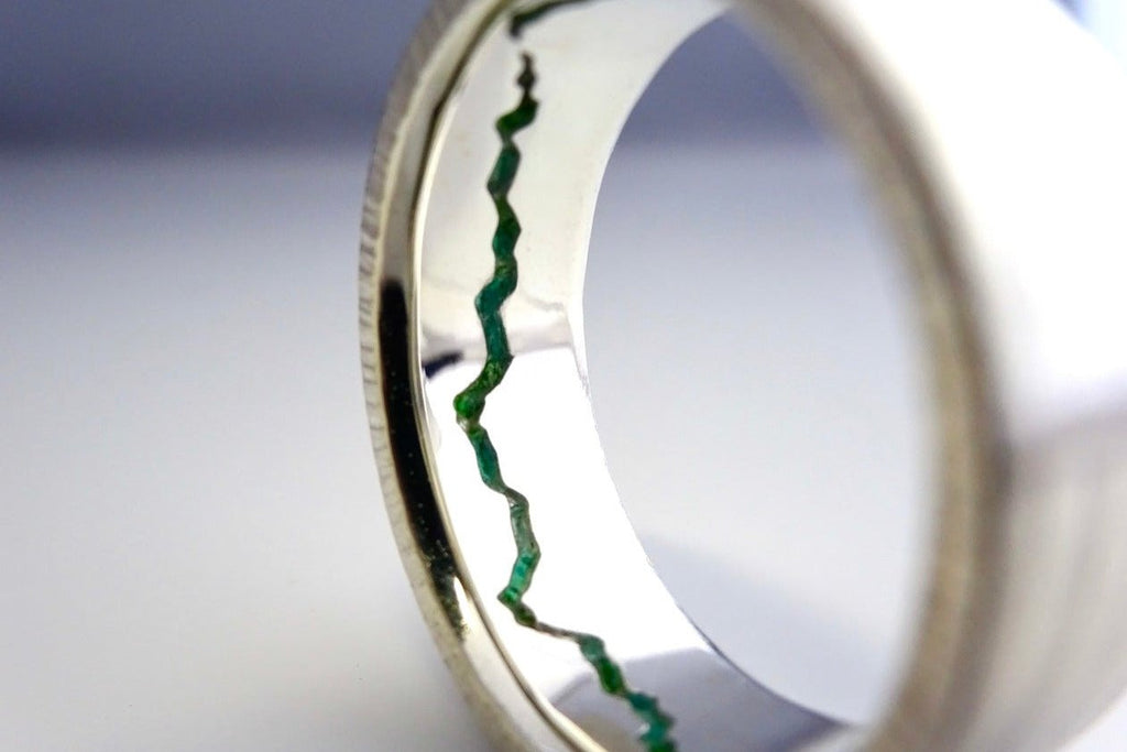 Hidden Range Inlay Mountain Ring handmade by Michelle Lenae Jewelry featuring your favorite mountains and gemstones 
