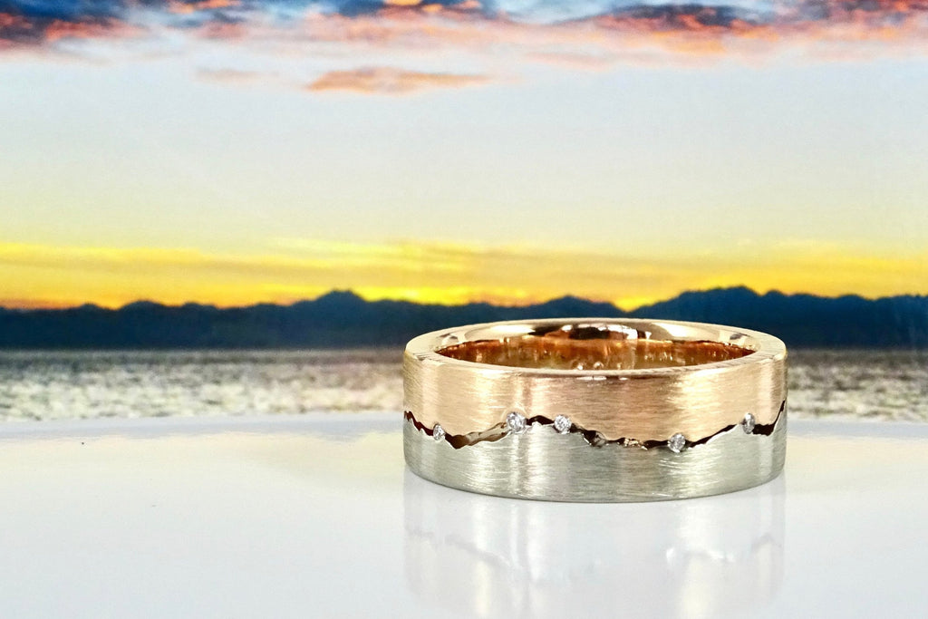 Mixed 14k Rose & 14k White Gold with Diamonds