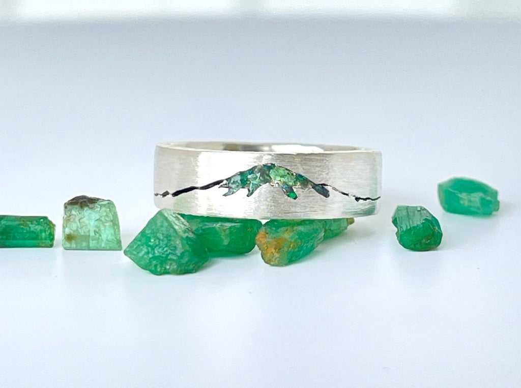 Mount Fuji Summit Ring handmade by Michelle Lenae Jewelry.