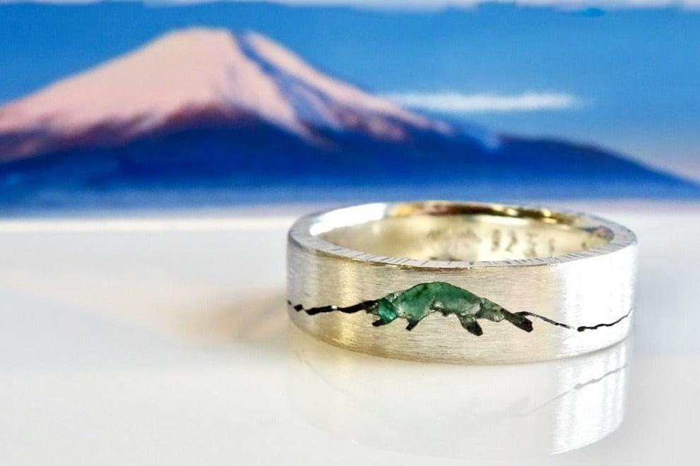 Handcrafted Mount Fuji Mountain Ring by Michelle Lenae Jewelry