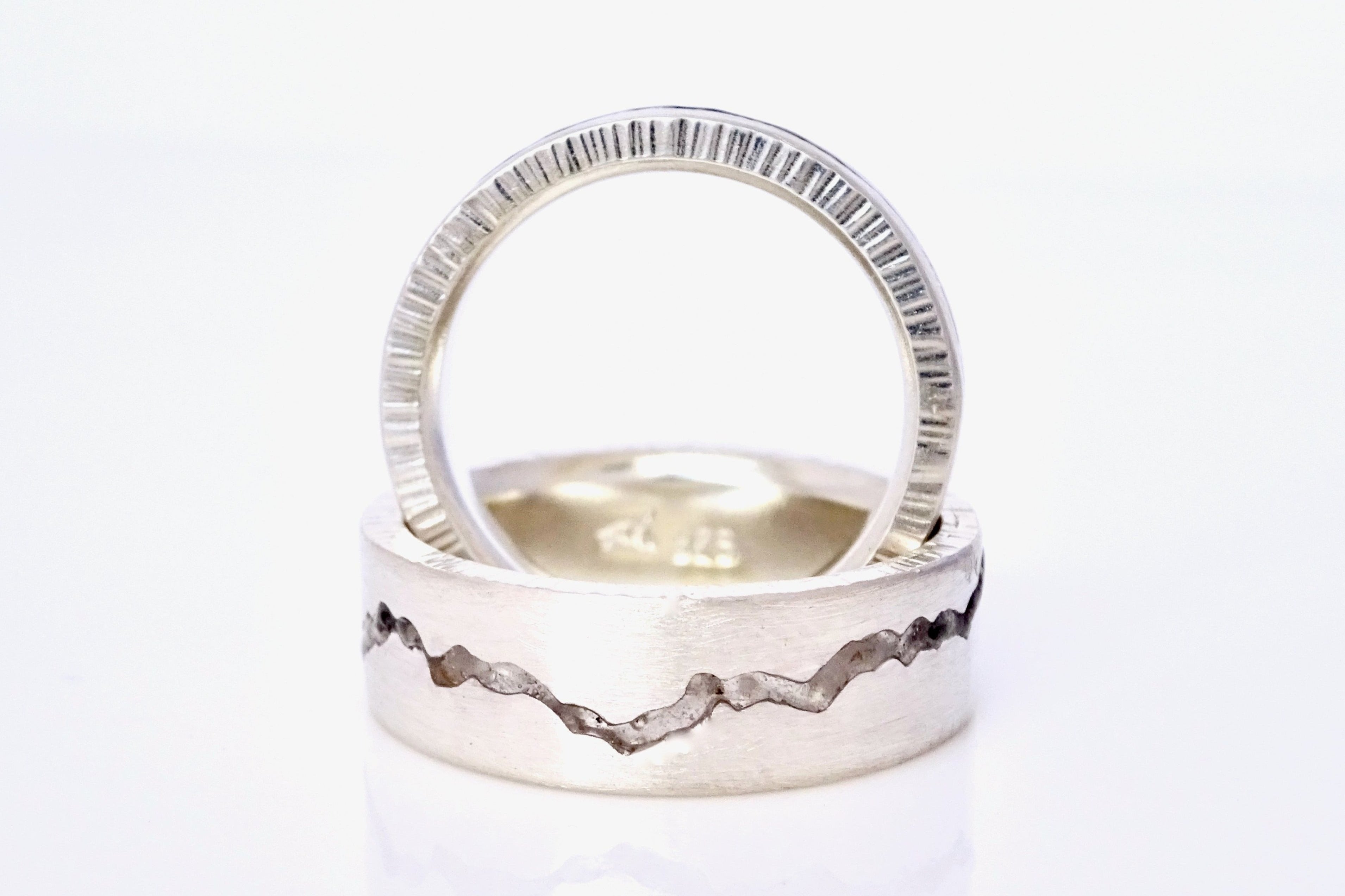 Inlay Set Rings Gemstone Inlay Wedding Ring Set – Michelle Lenae Jewelry