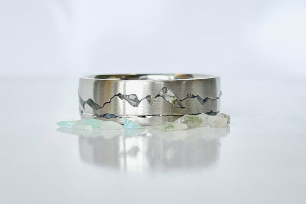 Seat to Sky Mountain Ring handmade to order by Michelle Lenae Jewelry 