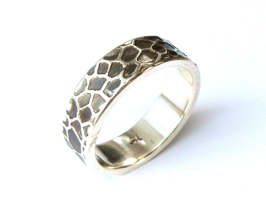 Giraffe ring in handcrafted in recycled sterling silver with your choice of oxidized or non-oxidized finish